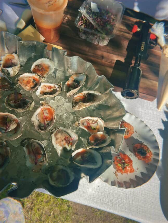 Rosalynn raw bar — oysters and shrimp