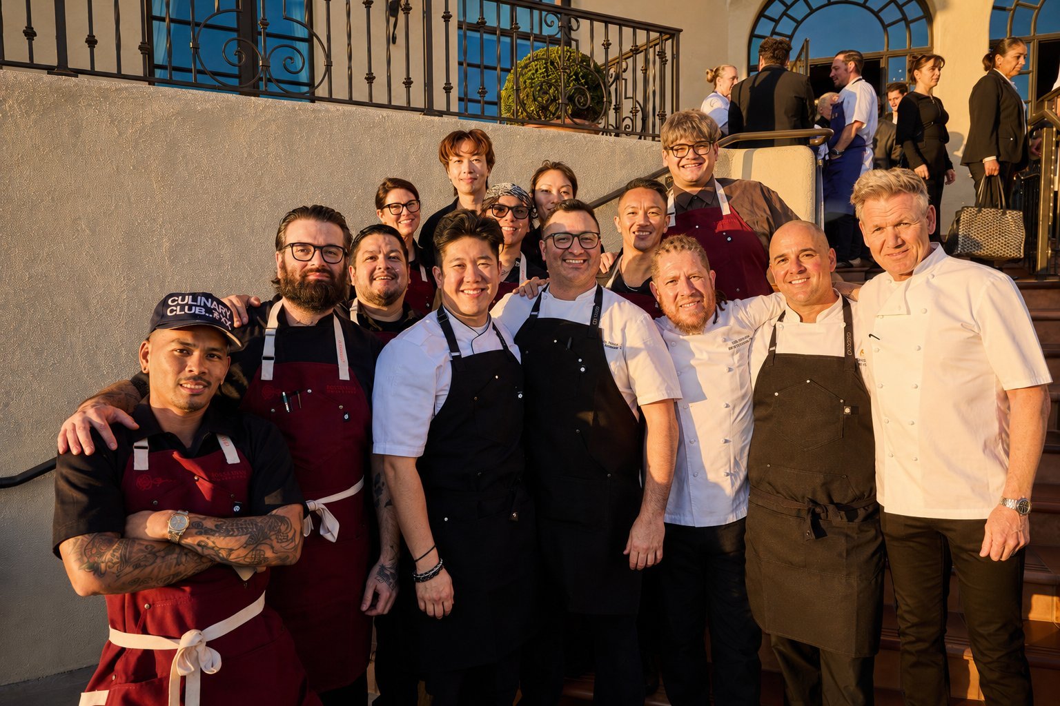 Chef Jasper Lynn with Gordon Ramsay at Rise & Dine LA