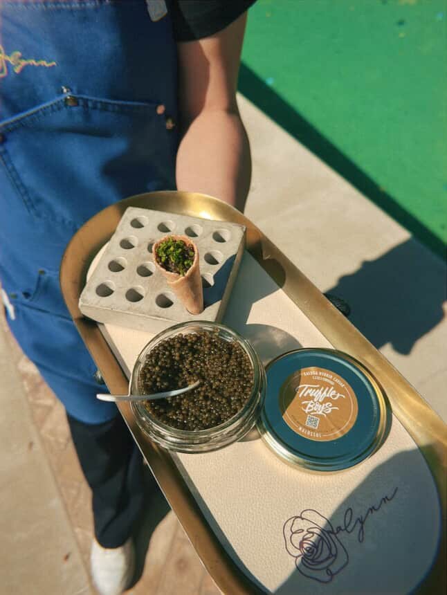 Caviar service tray
